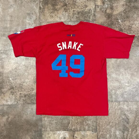 phillies bayside made in usa red t shirt jacob arietta snake 49 size large - Picture 6 of 6